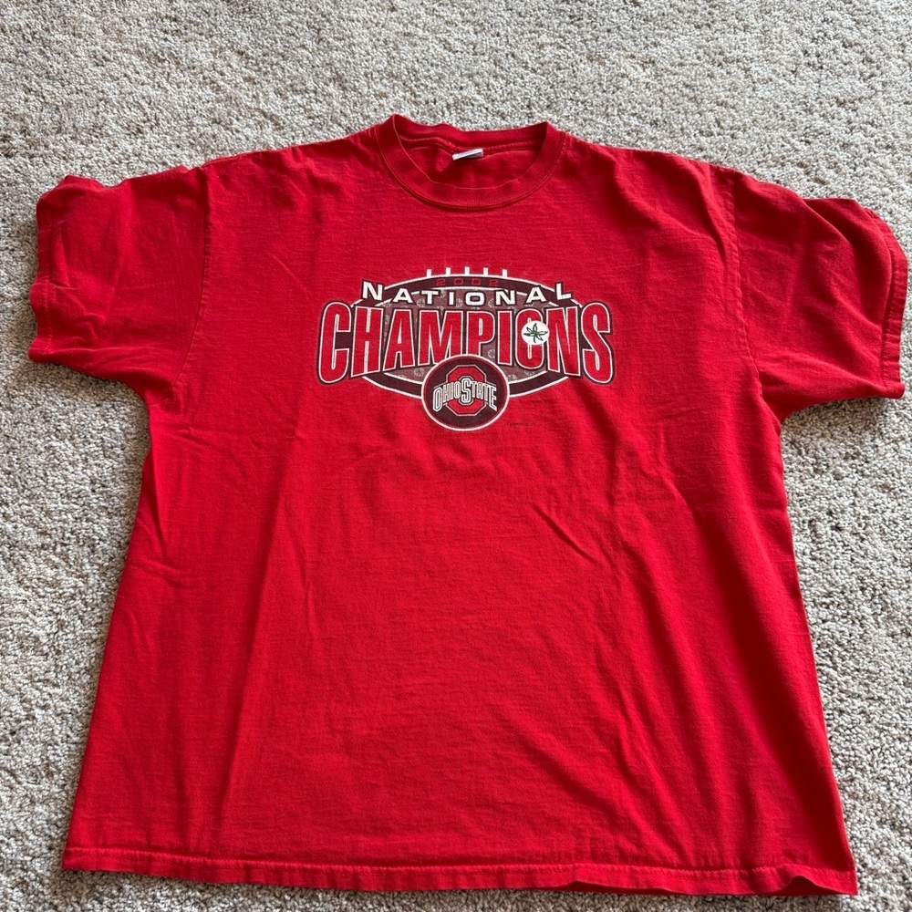 2002 Ohio State Buckeyes National Championship Football Shirt Size XXL